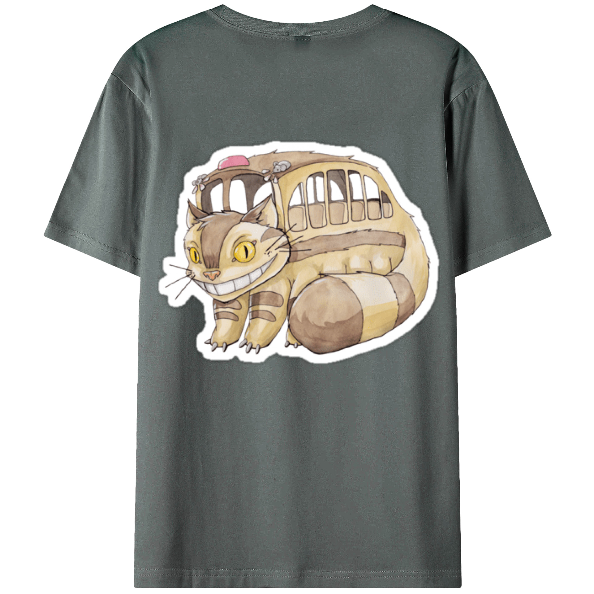 （画像用） となりのトトロ 草壁メイ 草壁サツキ My Neighbor Totoro Satsuki Kusakabe Mei Kusakabe 綿100％ メンズ半袖Tシャツ（バックプリント） 通気性